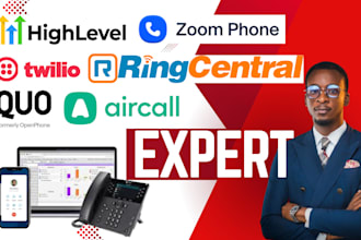 setup ringcentral 3cx quo aircall twilio n8n nextiva ghl zoom 8x8 vonage IVR a2p
