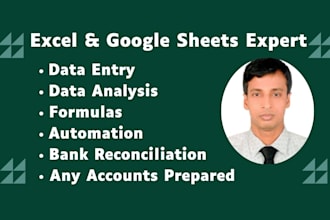 do any excel and google sheets job in low price