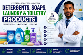 make a product formulation of detergents, soaps, laundry or toiletry products
