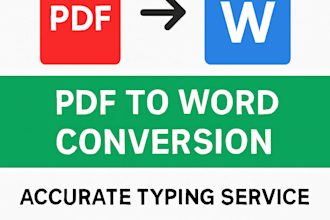 retype scanned  into word or excel, create the CV