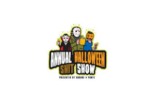 make modern halloween logo with shit show fun and wild
