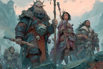 draw dnd character art and fantasy charecter art