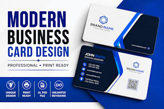 design a modern professional business card and visiting card