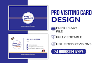 create a professional visiting card business card design