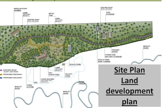 create site plan for real estate property,masterplan,aerial map,landscape design
