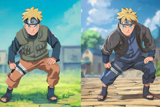 draw you in naruto or boruto style