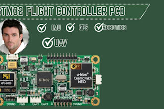design stm32 flight controller pcb with imu gps for drones and robotics