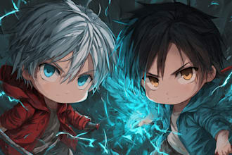 draw cute anime chibi art for your character or avatar