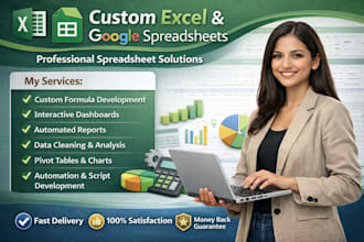 be your custom excel spreadsheet and google sheets expert