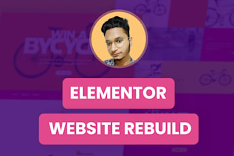 rebuild your wordpress website using elementor