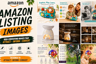 design premium amazon listing images infographics and lifestyle photos