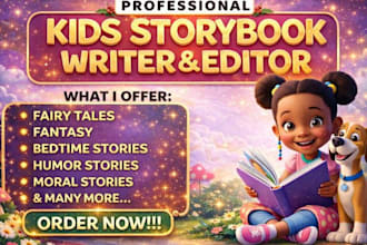 proofread and edit your kids story book, children book, short story, ebook