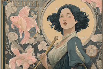 do art nouveau neo traditional illustration