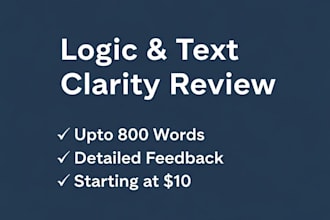 review the logic, clarity and argument structure of your essay or article