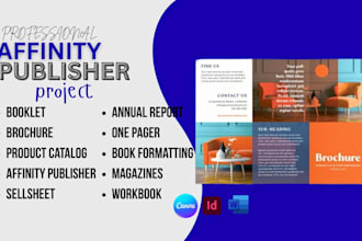 do affinity publisher, brochure, canva booklet, magazine layout, annual report