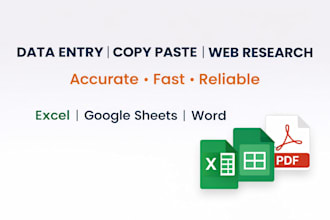 do data entry copy paste transcription