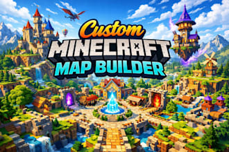 build a custom minecraft map, spawn, hub or world for you