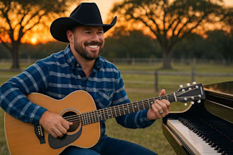 acoustic guitar, blues, jazz piano, country singer, pianist as male vocalist
