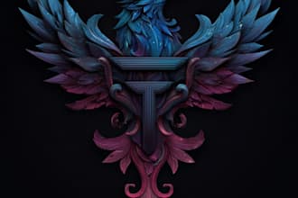 make a custom fantasy gaming or youtube channel logo