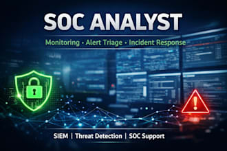 monitor siem alerts and be your soc analyst for cybersecurity