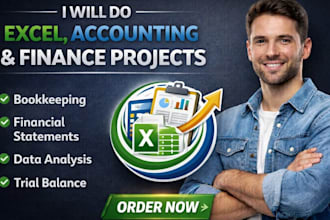 do excel projects, accounting and finance projects