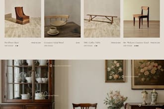 design antique website vintage store website auction website heirloom website