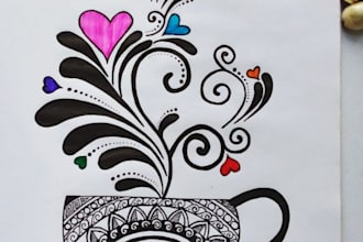 create hand drawn sketches and artistic drawings