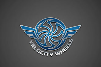 design a strong and versatile wheel logo for your brand