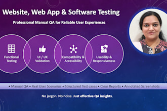 do functional and manual QA testing for web applications