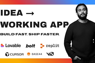 vibe coding web app or saas mvp with lovable, bolt, replit, cursor vibe code app