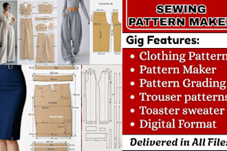 do dress clothing sewing pattern size grading converting pdf to dxf file