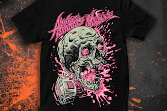 make metal punk hardcore horror tshirt design