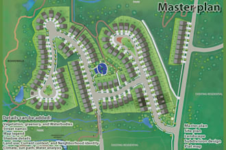 professional site plan, master plan, landscape and subdivision map design