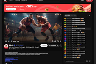 develop streaming website, sports website, ott, video streaming app, chat app