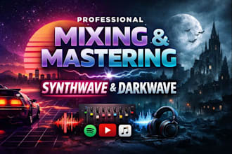 provide professional mixing and mastering for synthwave and darkwave