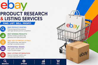 do ebay product hunting and ebay listing
