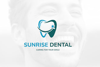 design a modern dentist or dental clinic logo with a signage ready brand