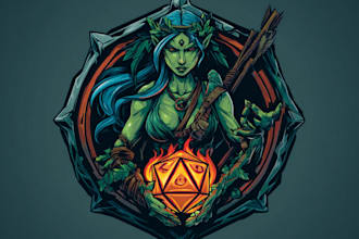design a custom dnd, fantasy, sci fi, rpg animated game logo