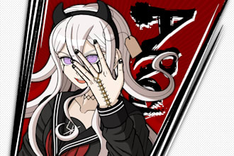 draw your character in a danganronpa 2 trial cg