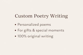 write original and personalized poems for any occasion