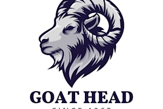 design a strong and distinctive goat logo for your brand
