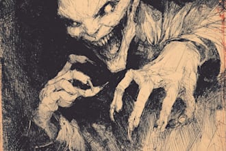 draw a horror illustration