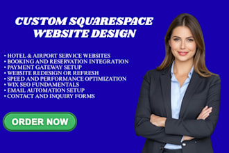design squarespace website for you hotel business or airport