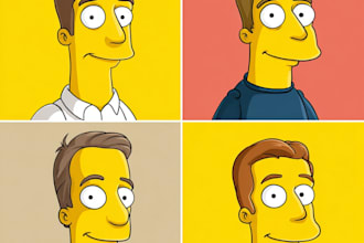 draw you as a yellow cartoon simpsons style