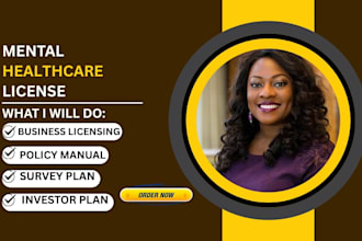 create mental health, policy and procedures, full licensing, home care, rehab