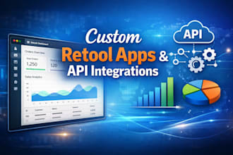 build custom retool apps with API integration and dashboards