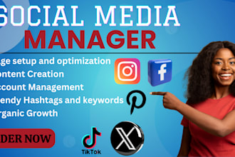 social media marketing manger personal assistant instagram facebook