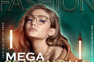design poster and flyer for fashion,movie,social media post,etc