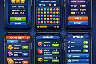 design professional game UI UX for mobile and pc games