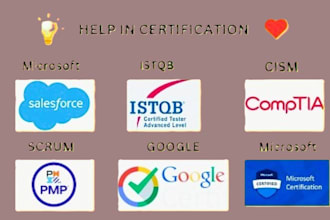 assist you in pmp AWS istbq microsoft salesforce comptia scrum certification